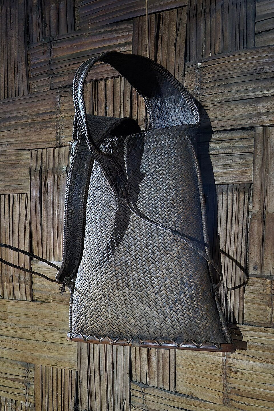 Handwoven Cane Storage Basket - Large